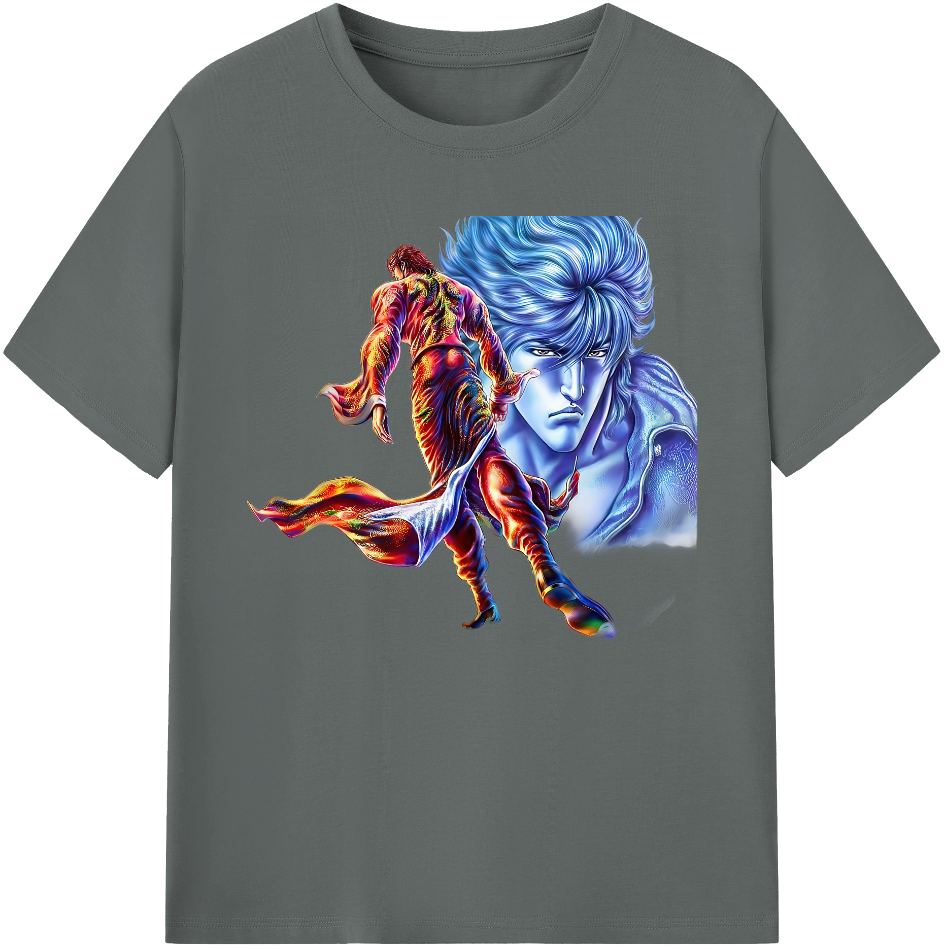 （画像用） 北斗の拳 Fist of the North Star 綿100％ メンズ半袖Tシャツ｜肌触りやわらか＆通気性
